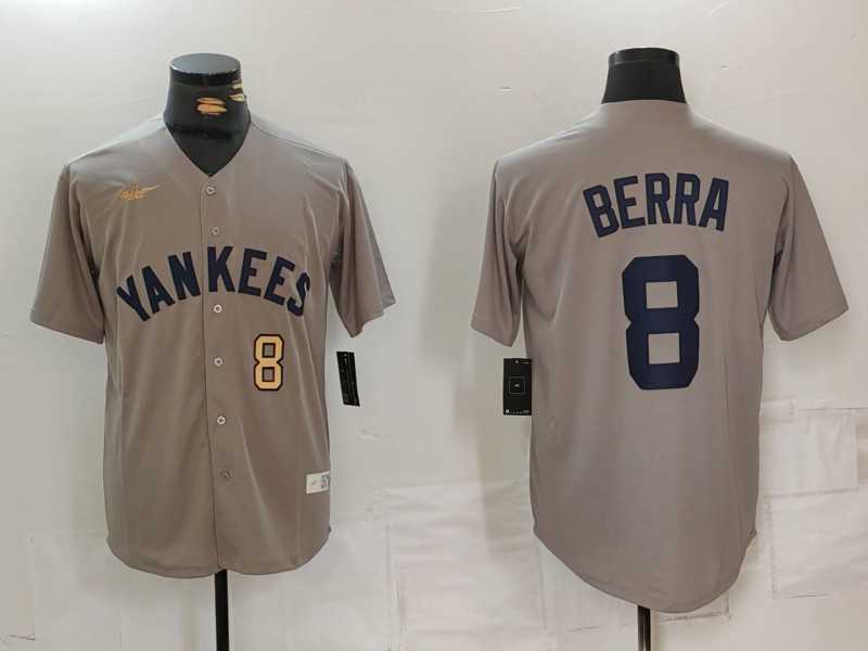 Men's New York Yankees #8 Yogi Berra Grey Throwback Stitched Cool Base Nike Jerseys,We sell and wholesale Men's New York Yankees #8 Yogi Berra Grey Throwback Stitched Cool Base Nike Jerseys on line form chian!